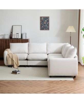 99" Oversize 5-Piece Modular L-Shaped Sectional Sofa