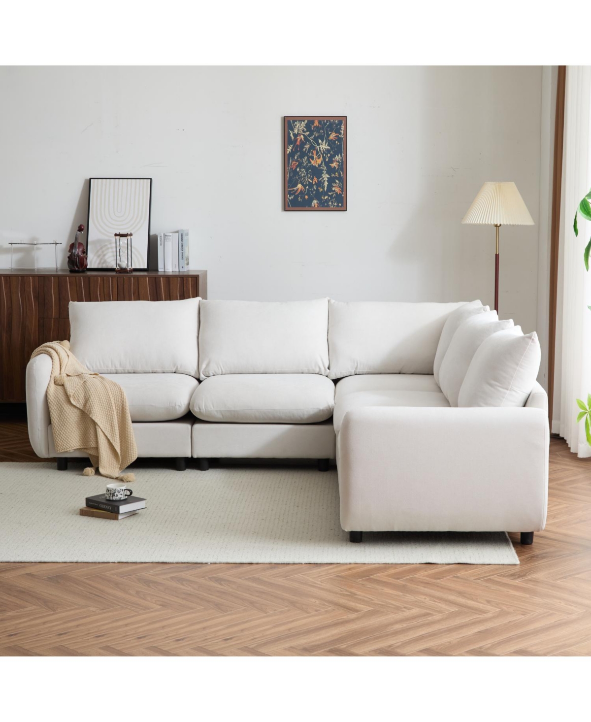 Streamdale Furniture 99" Oversize 5-Piece Modular L-Shaped Sectional Sofa