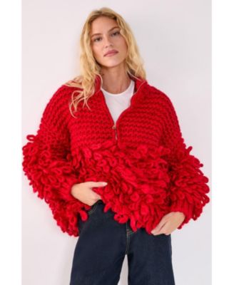 Women's Loopy Quarter Zip Sweater