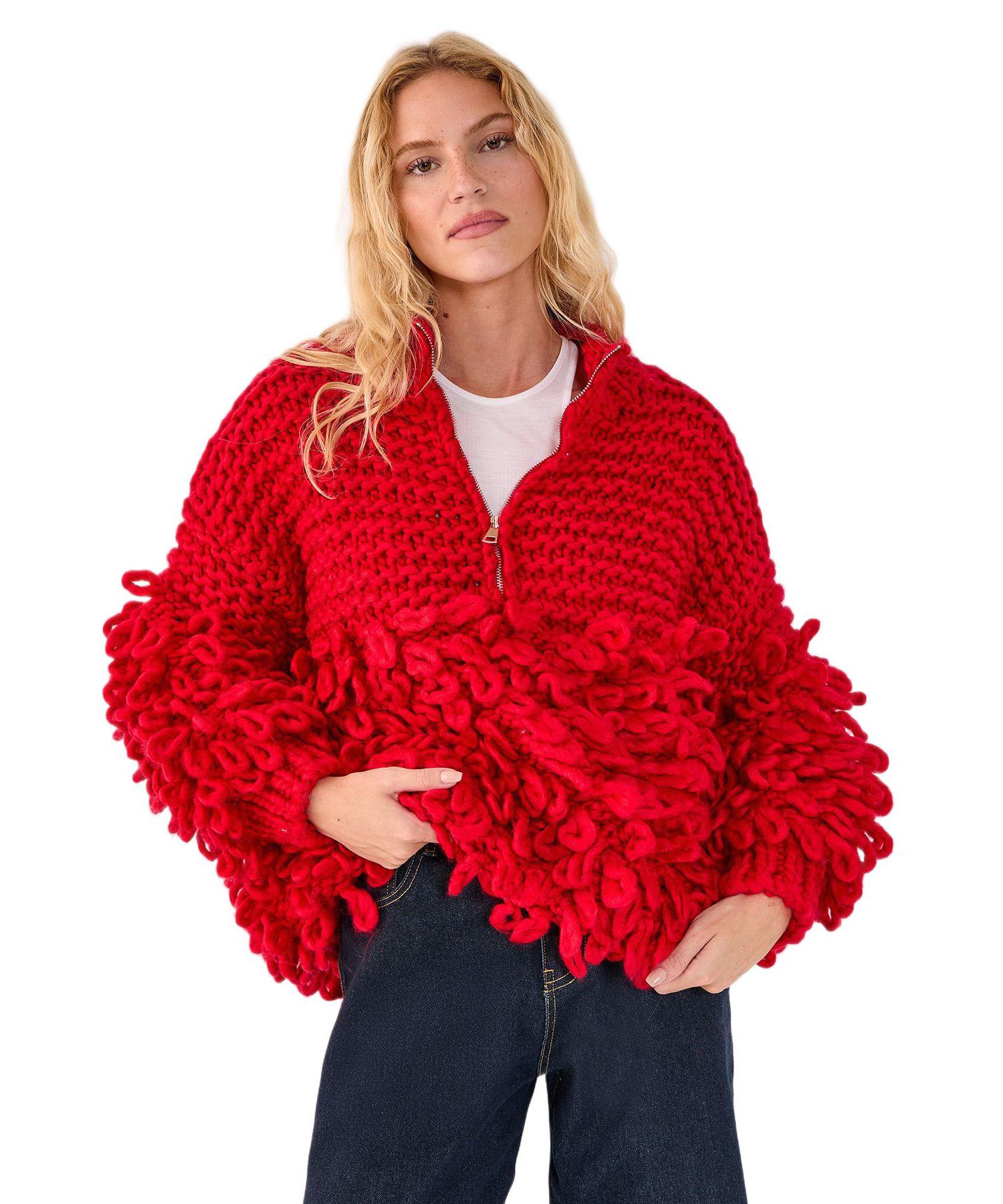 Women's Loopy Quarter Zip Sweater