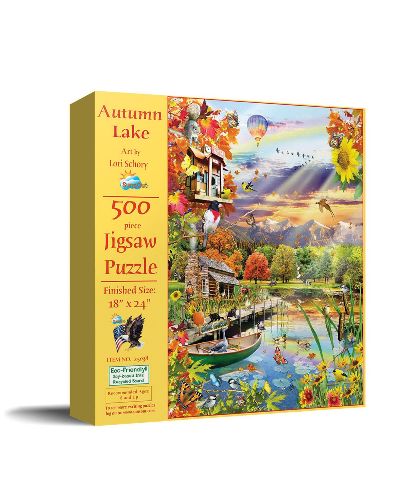 Детский пазл SunsOut Autumn Lake 500 Piece Jigsaw Puzzle, от 15 лет — фото 1