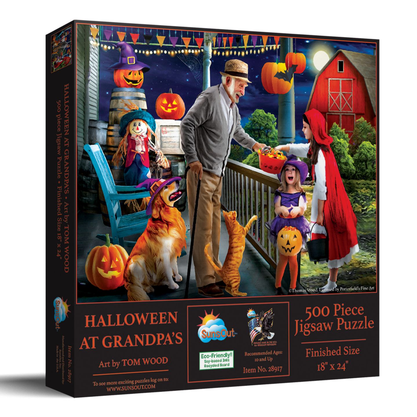 Детский пазл SunsOut Halloween at Grandpa's 500-Piece Jigsaw Puzzle, Ages 15+ — фото 1