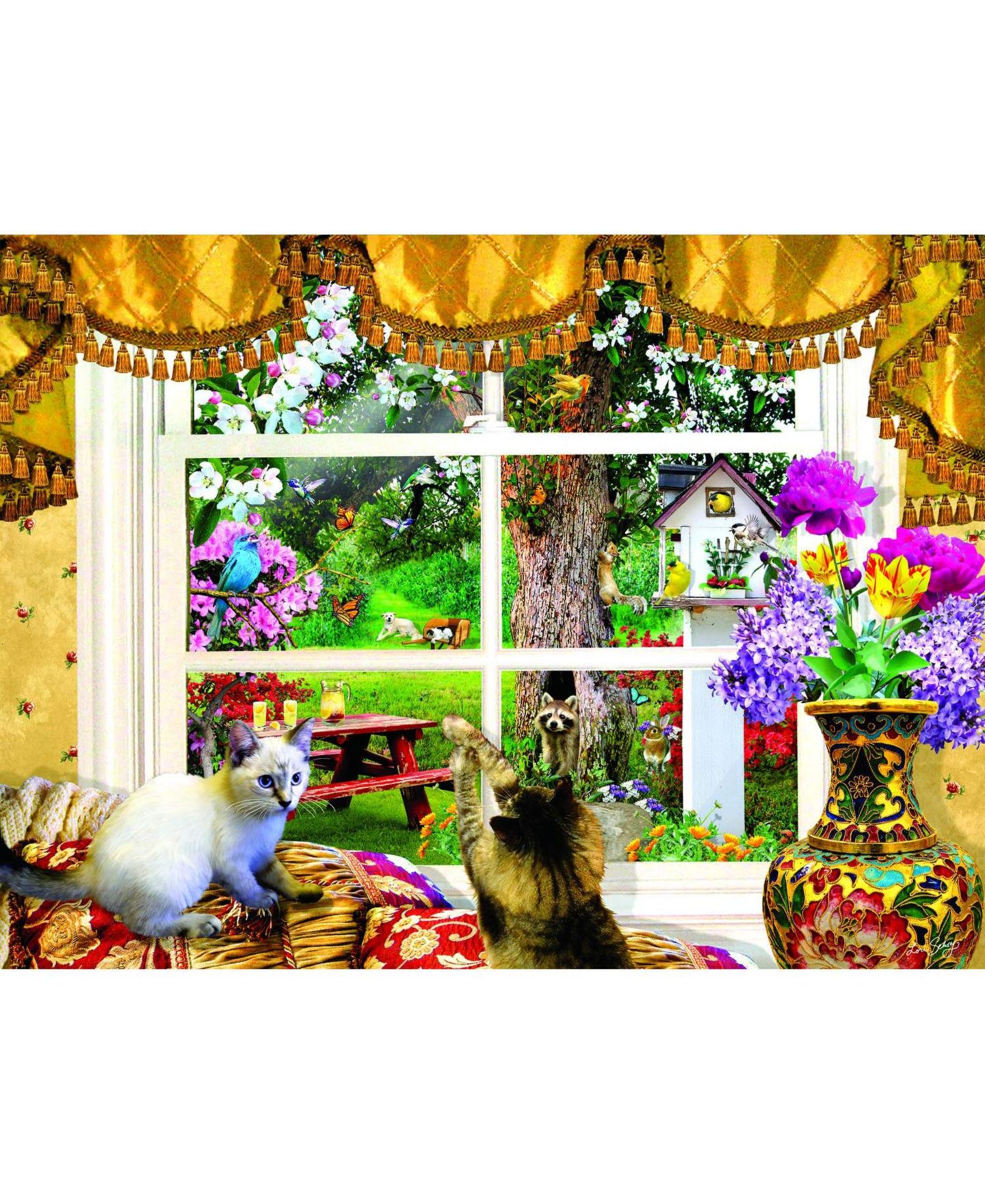 Пазл SunsOut Through a Window 1000 piece Jigsaw Puzzle for Adults — фото 4
