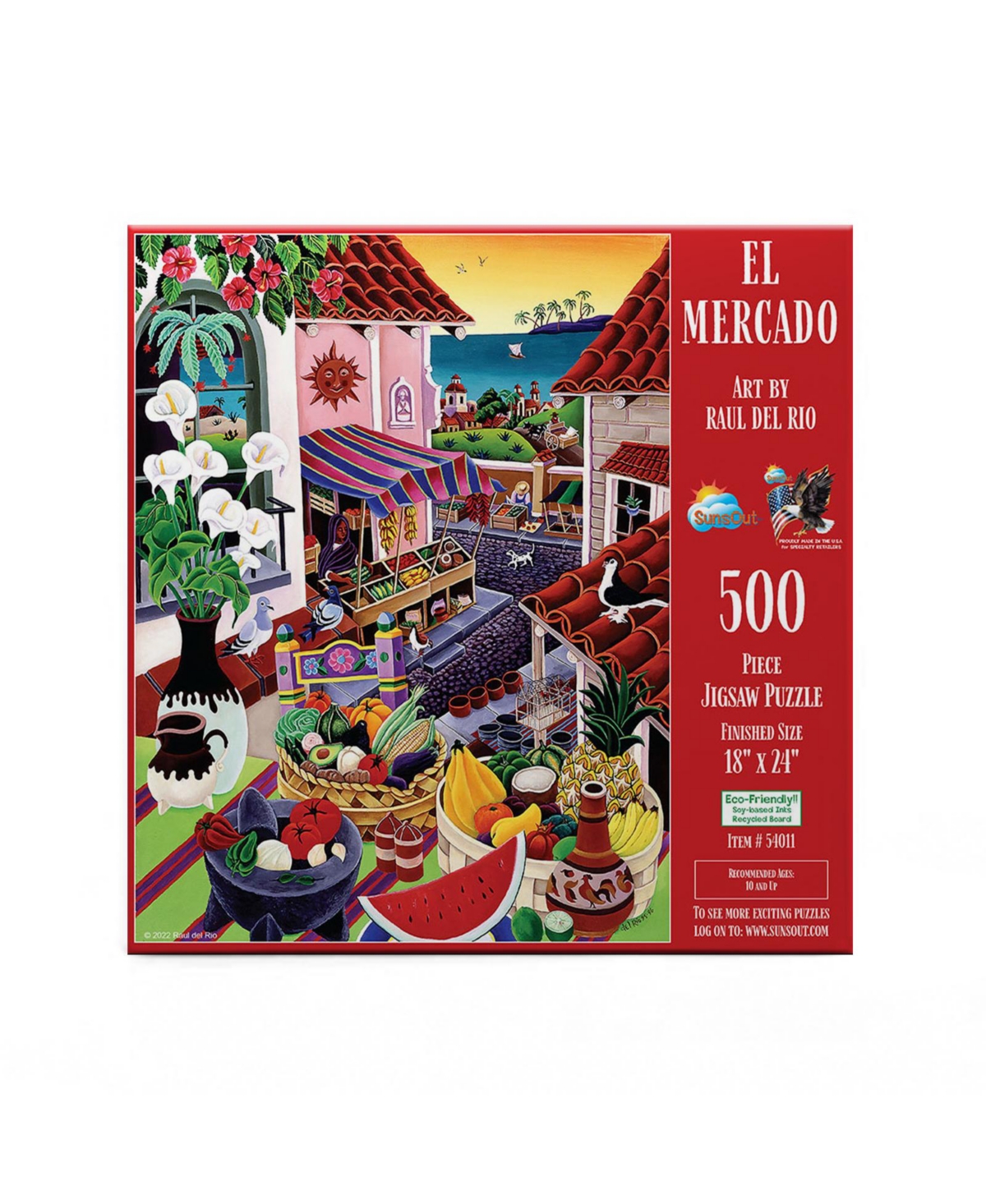 SunsOut El Mercado 500 piece Jigsaw Puzzle for Adults