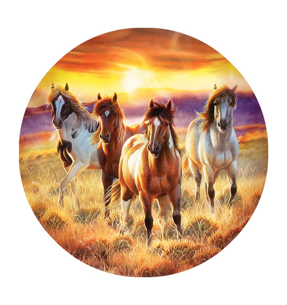 SunsOut Running in the sun 500 piece Jigsaw Puzzle for Adults Round