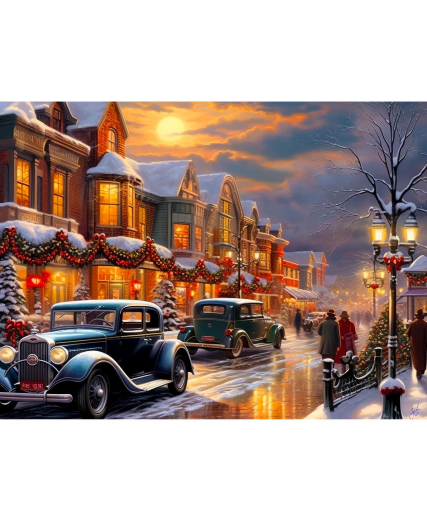 Детский пазл SunsOut Main Street Interlocking 1000-Piece Jigsaw Puzzle, Ages 15+ — фото 3