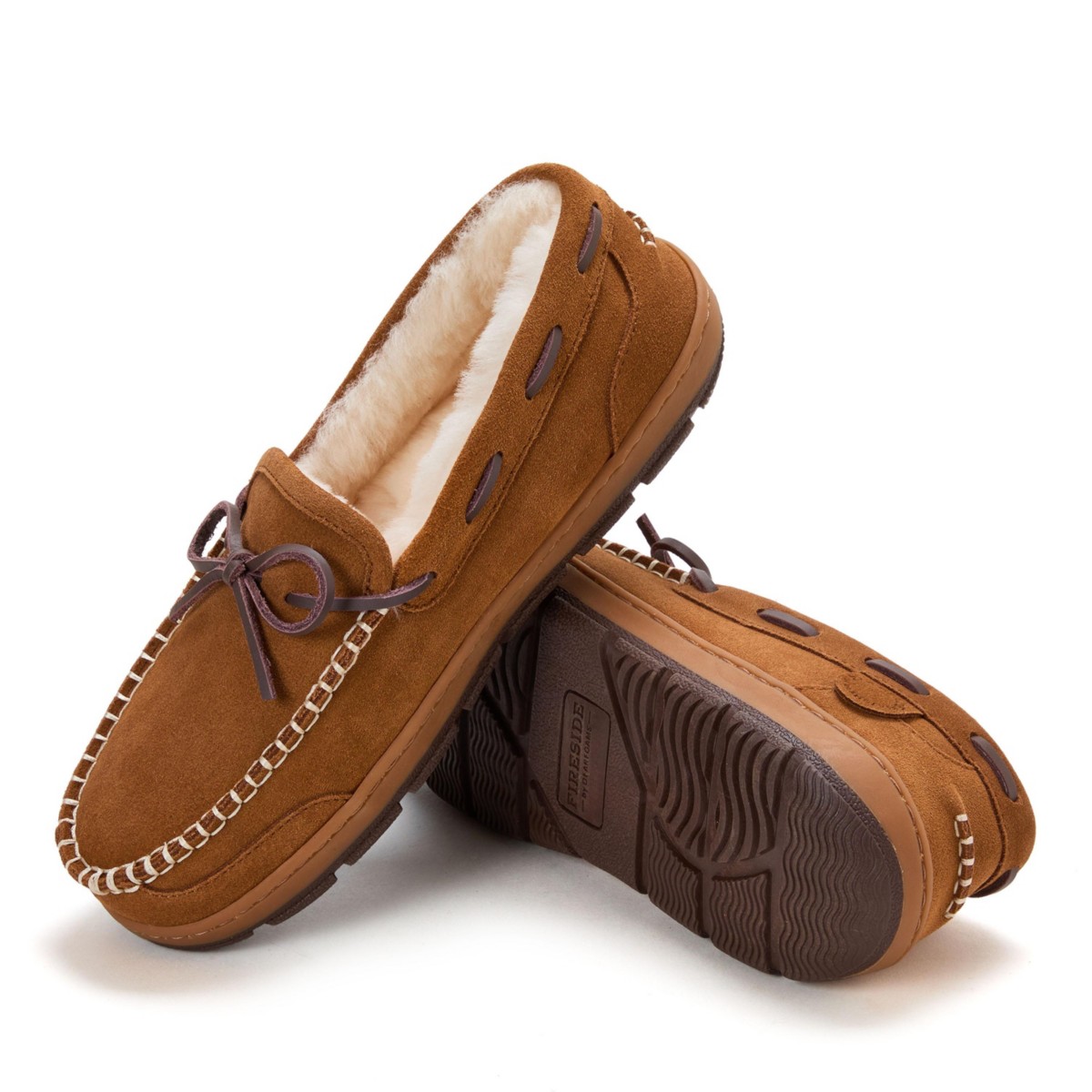 Мужские Dearfoams Men's Forster Genuine Shearling Moccasin — фото 1
