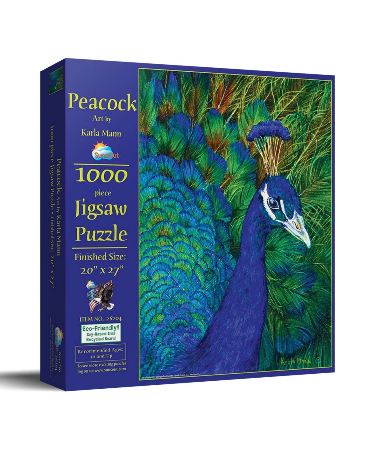 SunsOut Peacock 1000 piece Jigsaw Puzzle for Adults