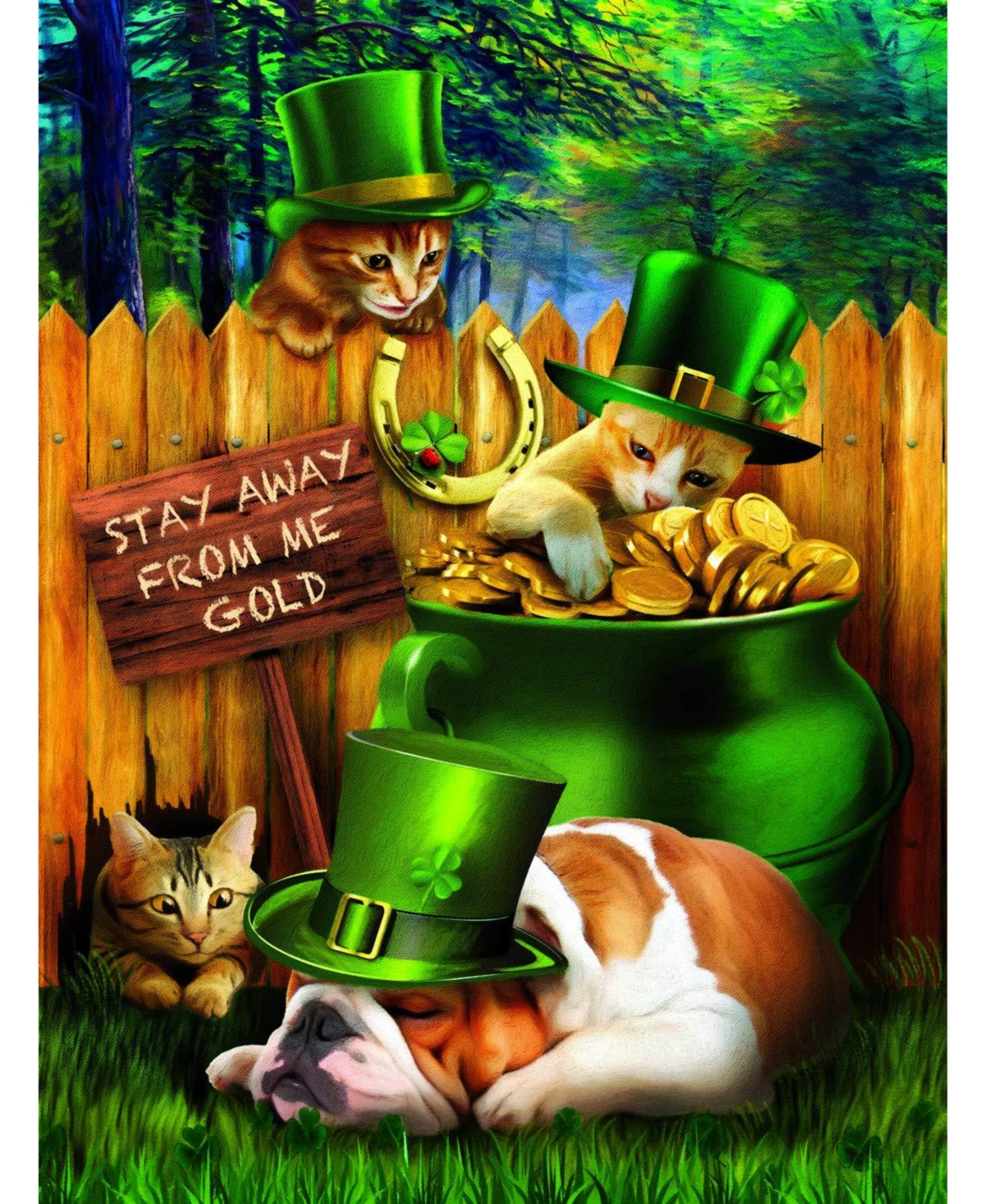 SunsOut Stealin Me Gold 300 piece Jigsaw Puzzle for Adults St. Patricks Day