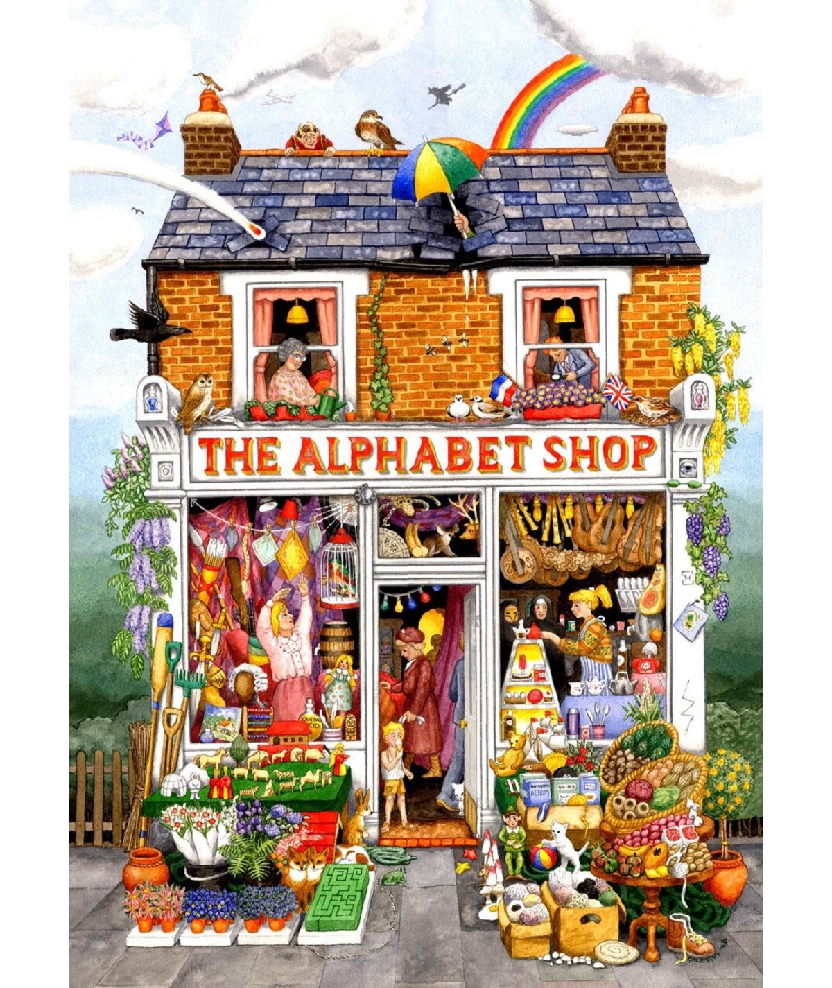 SunsOut The Alphabet Shop 500 piece Jigsaw Puzzle for Adults