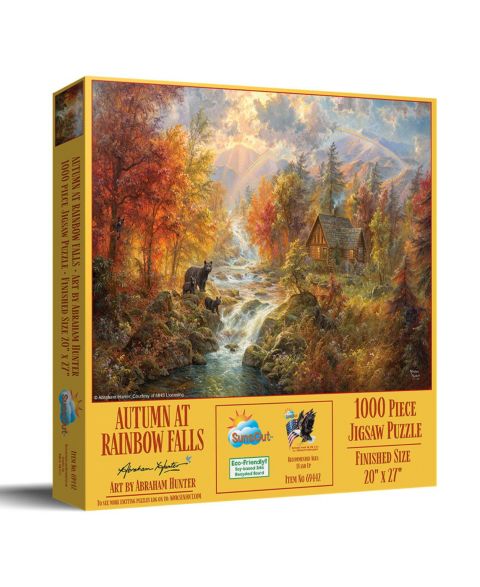 Детский пазл SunsOut Autumn at Rainbow Falls 1000-Piece Interlocking Jigsaw Puzzle, Ages 15+