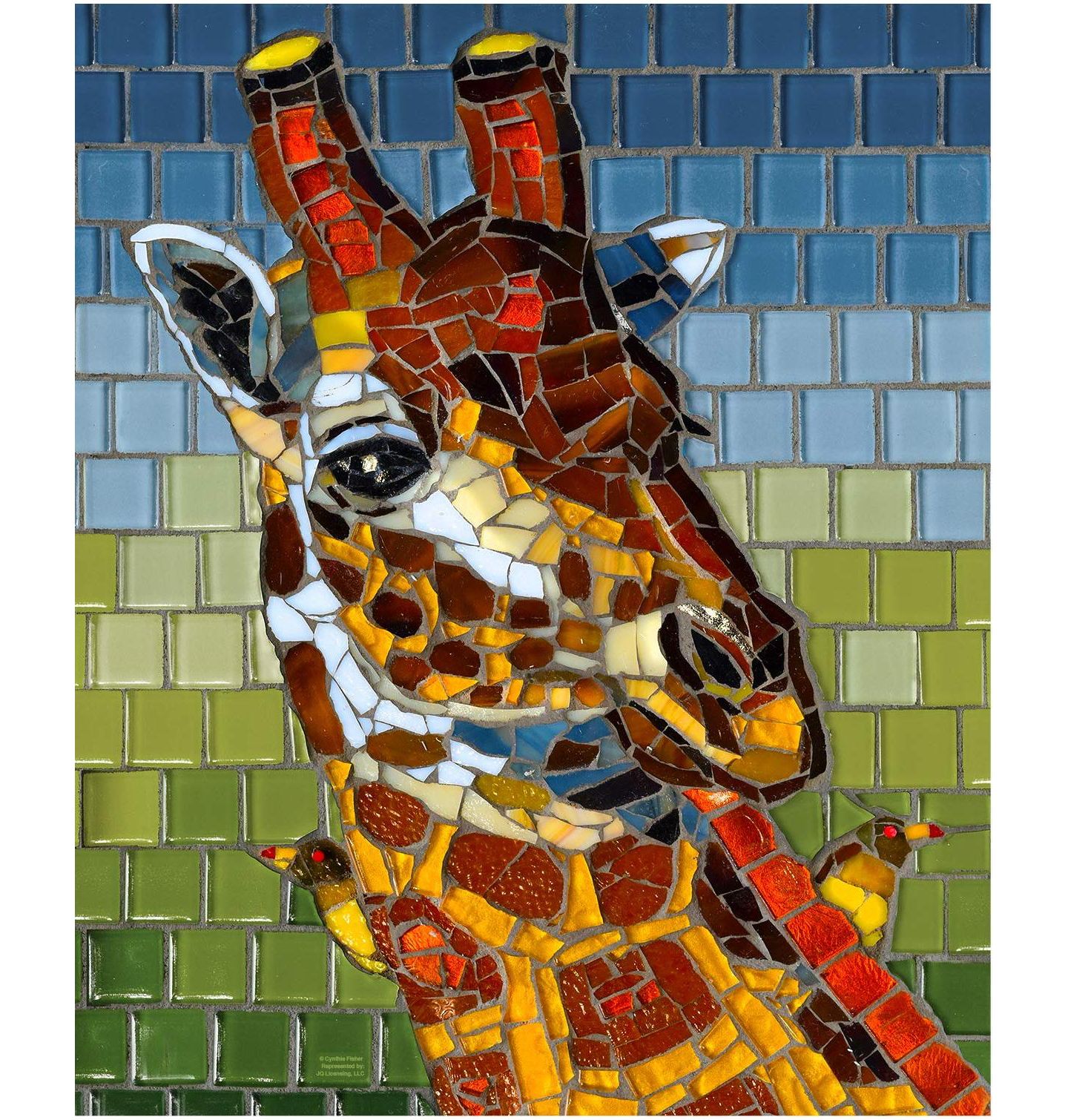 Детский пазл SunsOut Stained Glass Giraffe 1000 Piece Jigsaw Puzzle, Ages 15+ — фото 2