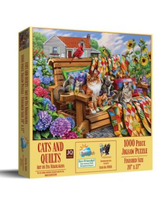 Cats and Quilts 1000 piece Jigsaw Puzzle for Adults