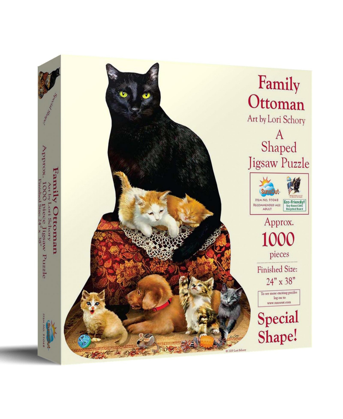 SunsOut Family Ottoman 1000 piece Jigsaw Puzzle for Adults Special Shape