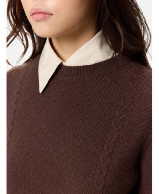 Women's Cropped Crewneck Cashmere Sweater