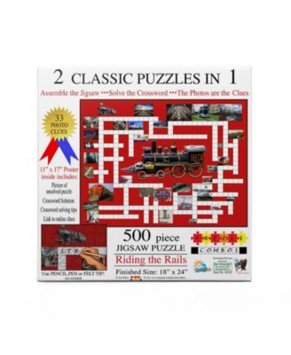Riding the Rails 500 piece Jigsaw Puzzle for Adults Puzzle Combo