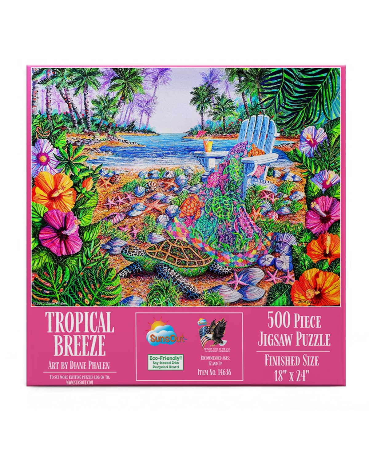 SunsOut Tropical Breeze 500 piece Jigsaw Puzzle for Adults