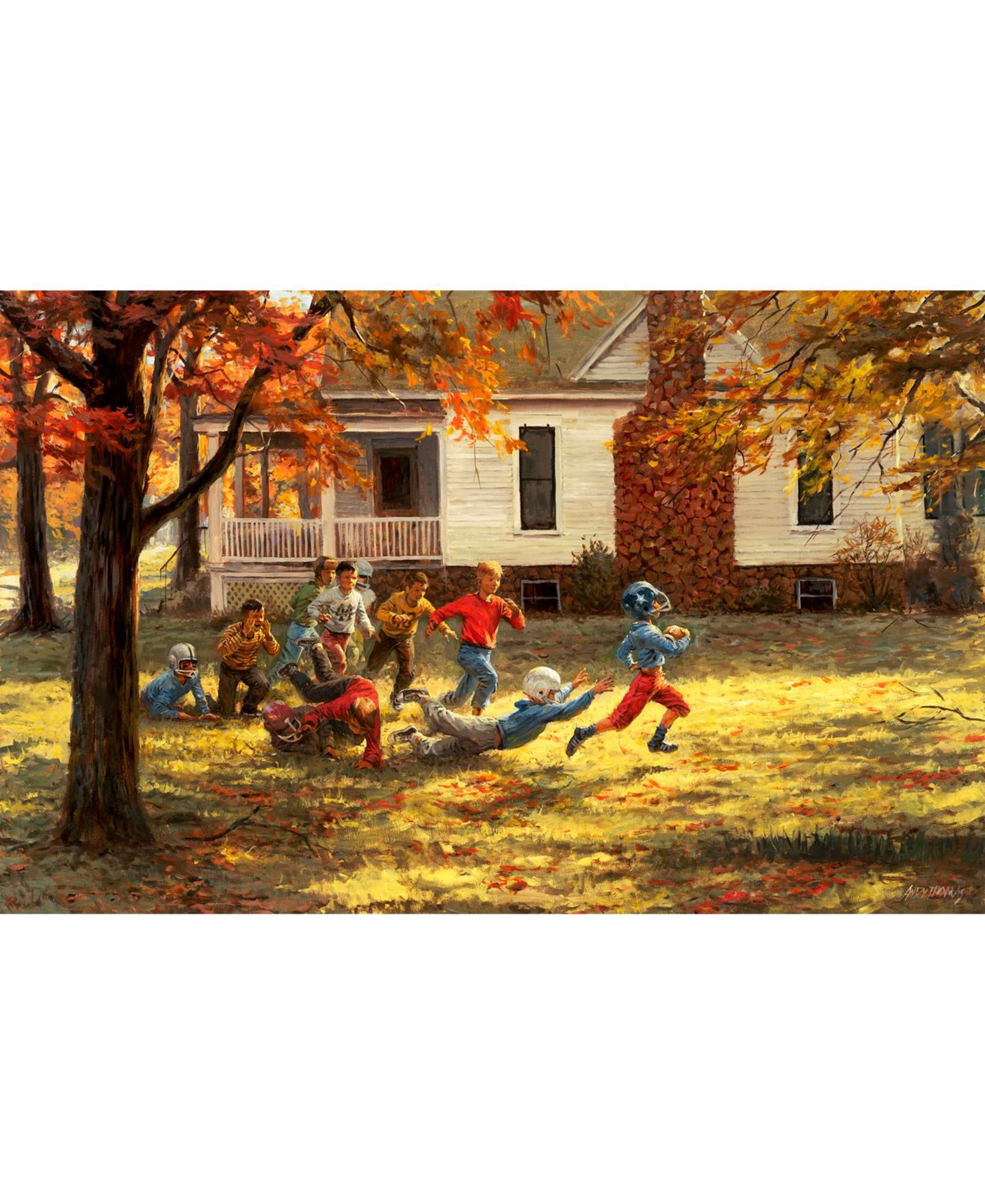 Детский пазл SunsOut Fall Football 550 Piece Jigsaw Puzzle, от 15 лет — фото 4