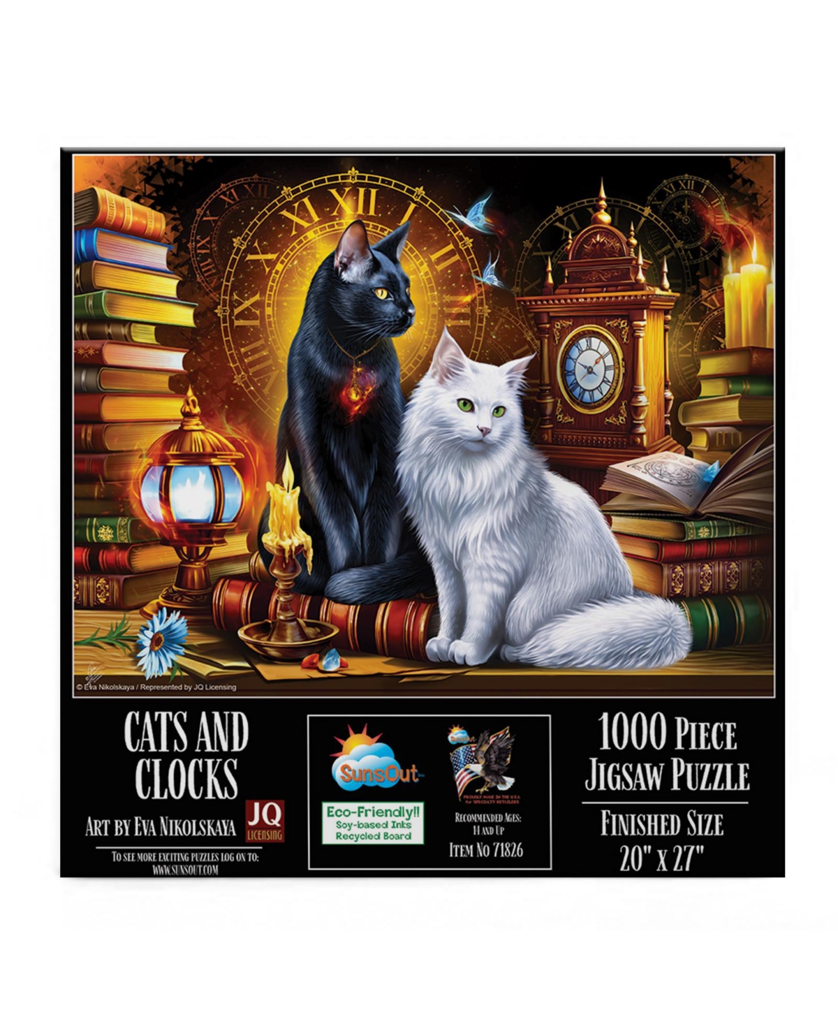 SunsOut Cats and Clocks 1000 piece Jigsaw Puzzle for Adults