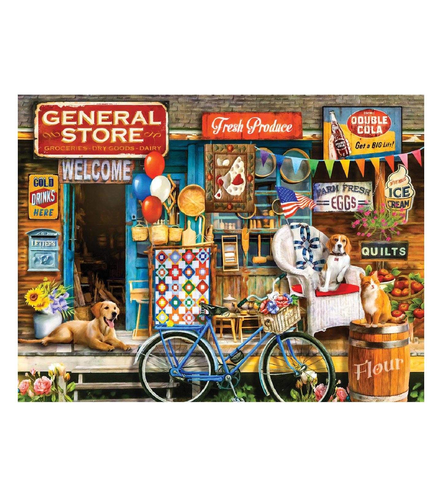 Детский пазл SunsOut Waiting at the Store 300 Piece Jigsaw Puzzle, Ages 15+ — фото 4