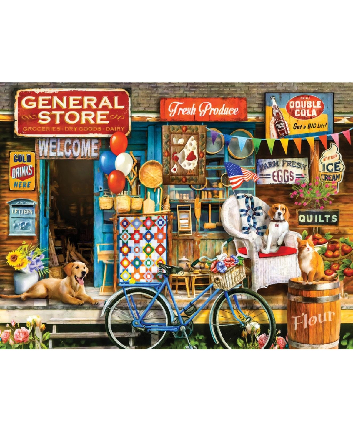 SunsOut Waiting at the Store 300 piece Jigsaw Puzzle for Adults