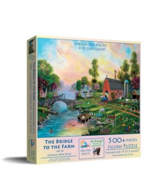 SunsOut Bridge to the Farm 500 piece Jigsaw Puzzle for Adults Large ...