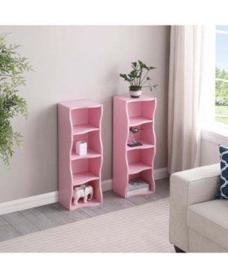 Wavy 8-Layer Adjustable Bookshelf - Narrow & Multifunctional