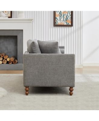 Upholstered Chaise Lounge Sleeper Sofa Daybed with Pillows