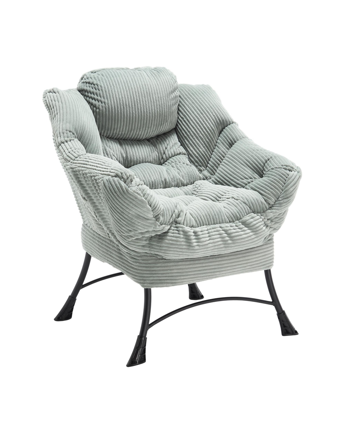 Streamdale Furniture Lazy Lounge Chair with Ottoman - Light Green