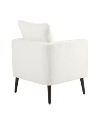Teddy Fabric Accent Armchair with Waist Pillow for Living Room/Bedroom
