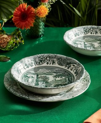 Heritage Green Italian Cereal Bowls, Set of 4