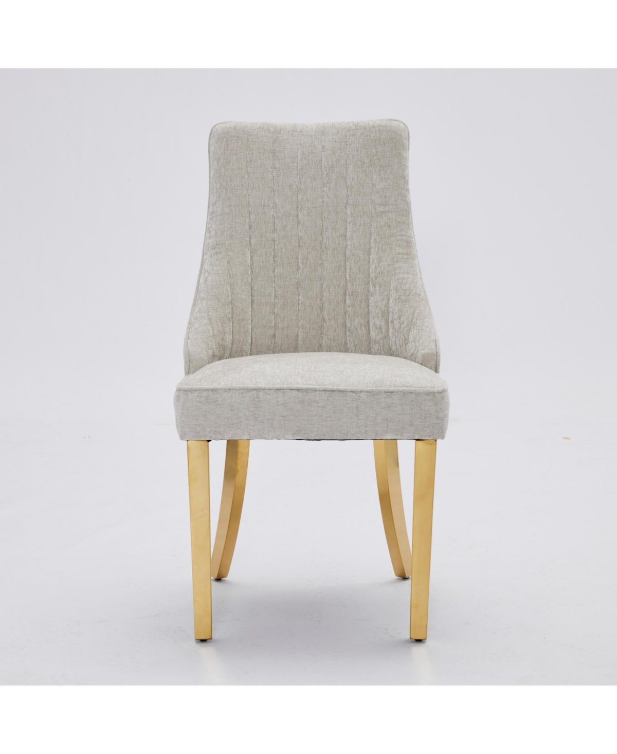 Streamdale Furniture Chenille Dining Chairs Set of 2 (Beige)