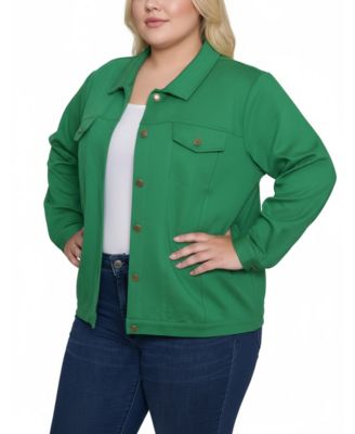 Plus Size Long Sleeve Ponte Jacket
