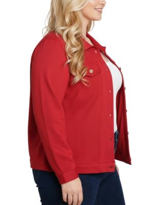 Plus Size Long Sleeve Ponte Jacket