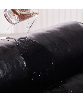  Medieval Modern Leather Lounge Chair - Antique Black