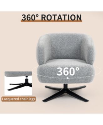 Cuddle Swivel Chair - Balcony, Study, Living Room - Grey