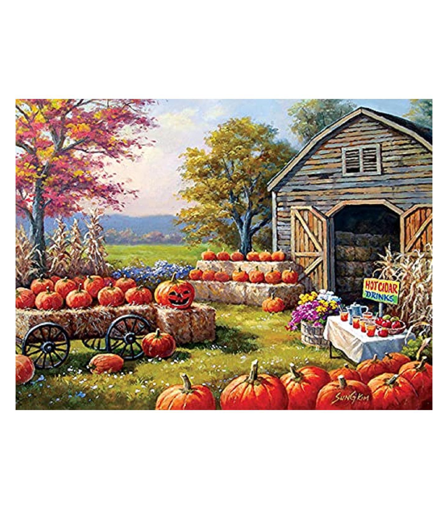 Детские игрушки SunsOut Pumpkins for Sale Halloween Interlocking 1000-Piece Jigsaw Puzzle, Ages 15+ — фото 3