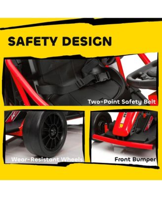 24V 8.1 MPH Electric Drift Kart for Kids with Dual Motors,