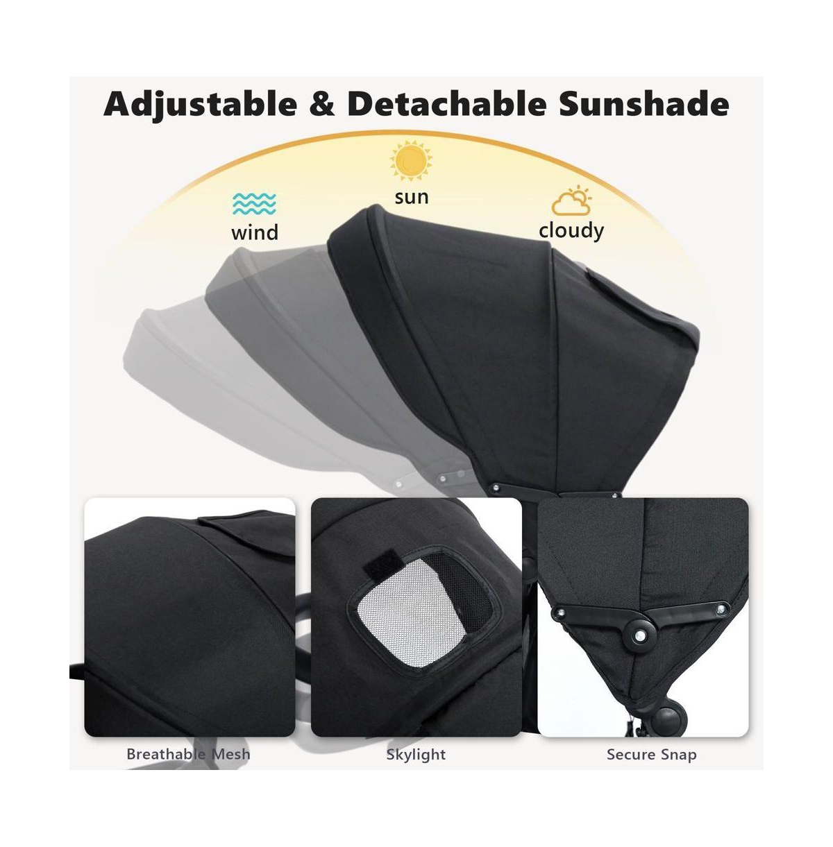 Kinder King Kids Tricycle Stroller, 8 1 Folding Toddler Trike w/Adjustable Push Handle