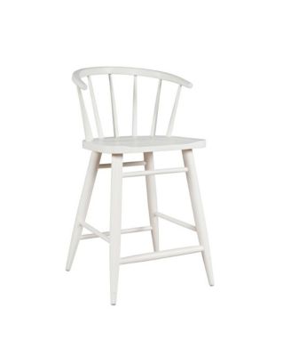 Fitz Traditional Solid Wood Curved Back Spindle Counter Stool