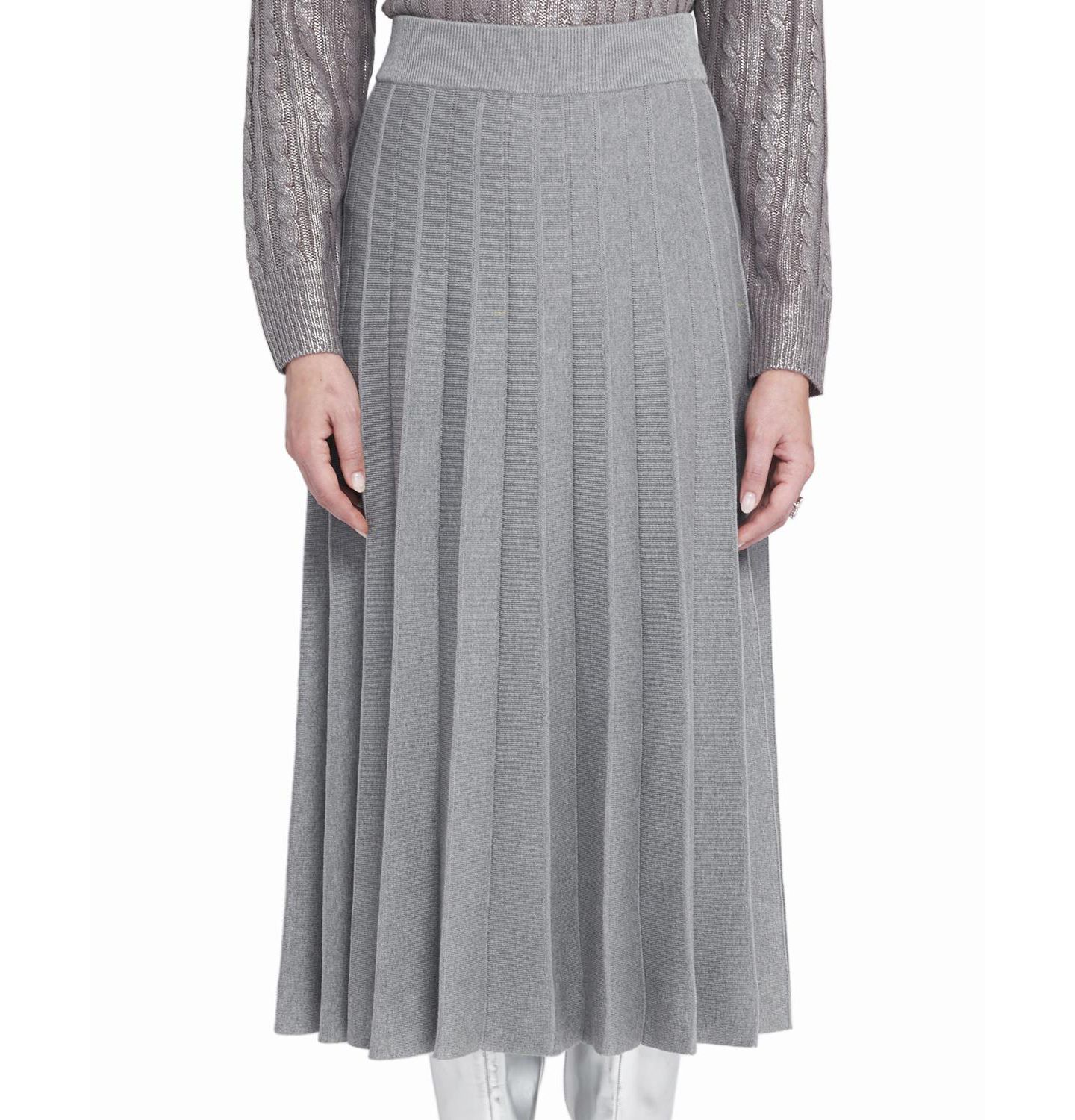 Женская юбка ELLE Collection Pleated Sweater Skirt — фото 1