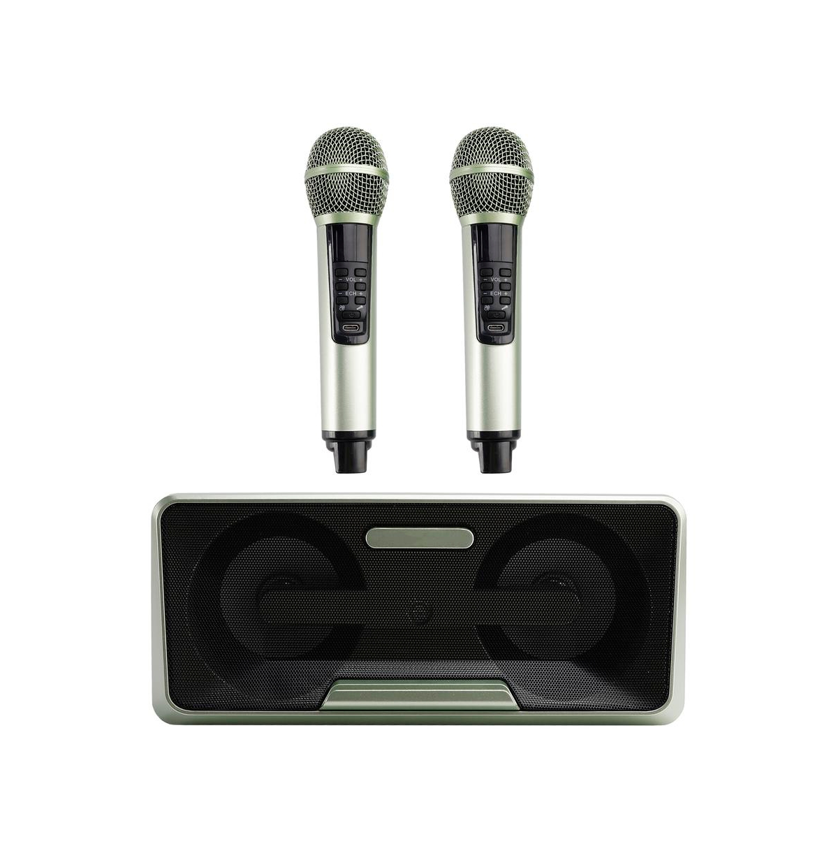 Artudatech Portable Karaoke Speaker System with 2 Wireless Mics, 20W HiFi Sound, Bluetooth & Aux for Parties and Camping