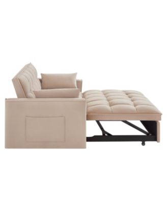 4-in-1 Versatile Loveseat Sofa & Bed with Storage and Armrests
