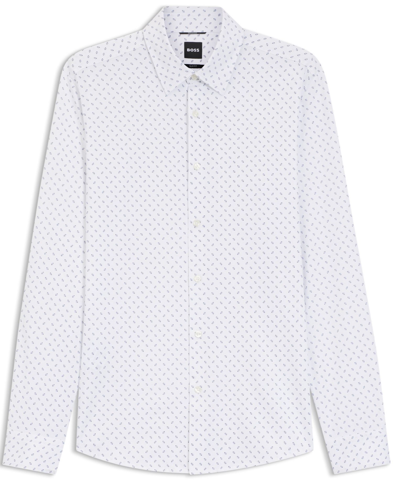 Men's Printed Cotton Blend Slim-Fit Dress Shirt