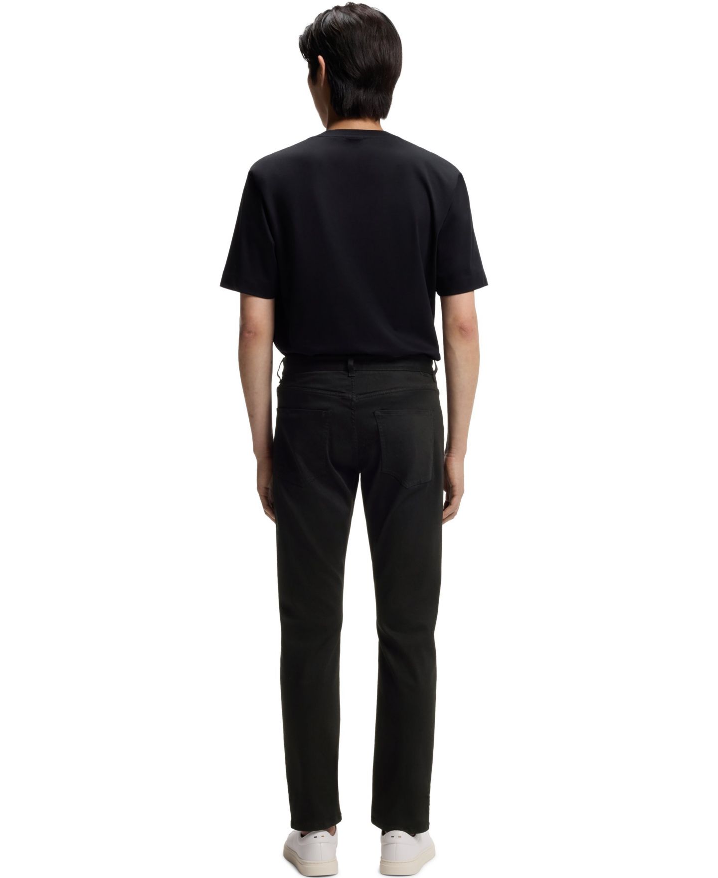 Мужские брюки Hugo Boss Fade-Resistant Twill Slim-Fit, цвет: Чёрный — фото 5
