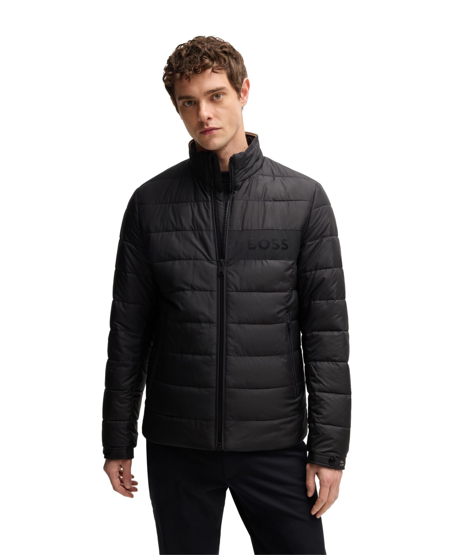 Men's Water-Repellent Logo Detail Jacket