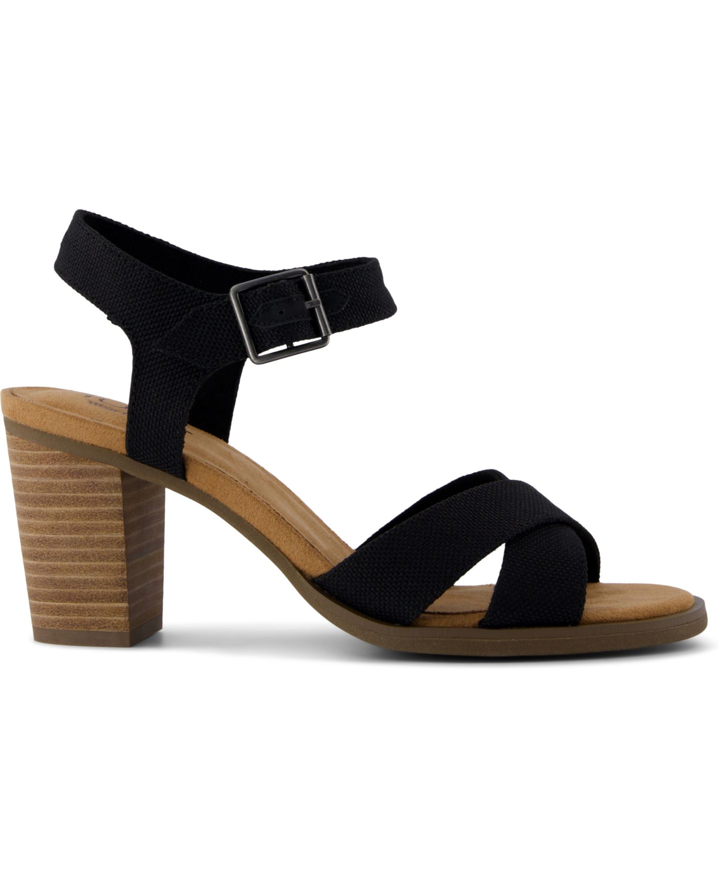 Женские сандалии TOMS Majorca Ankle Strap Dress Sandals, цвет: Чёрный меланжевый — фото 2