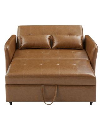 51.57" Convertible Sleeper Bed, Adjustable Oversized Armchair with Three USB Ports for Small Space