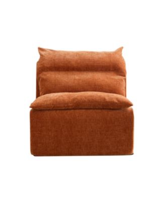  Accent Armless Sofa Lounger with Backrest for Home and Office