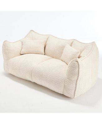 Streamdale Plush Beanbag Sofa with Foam Core for Two